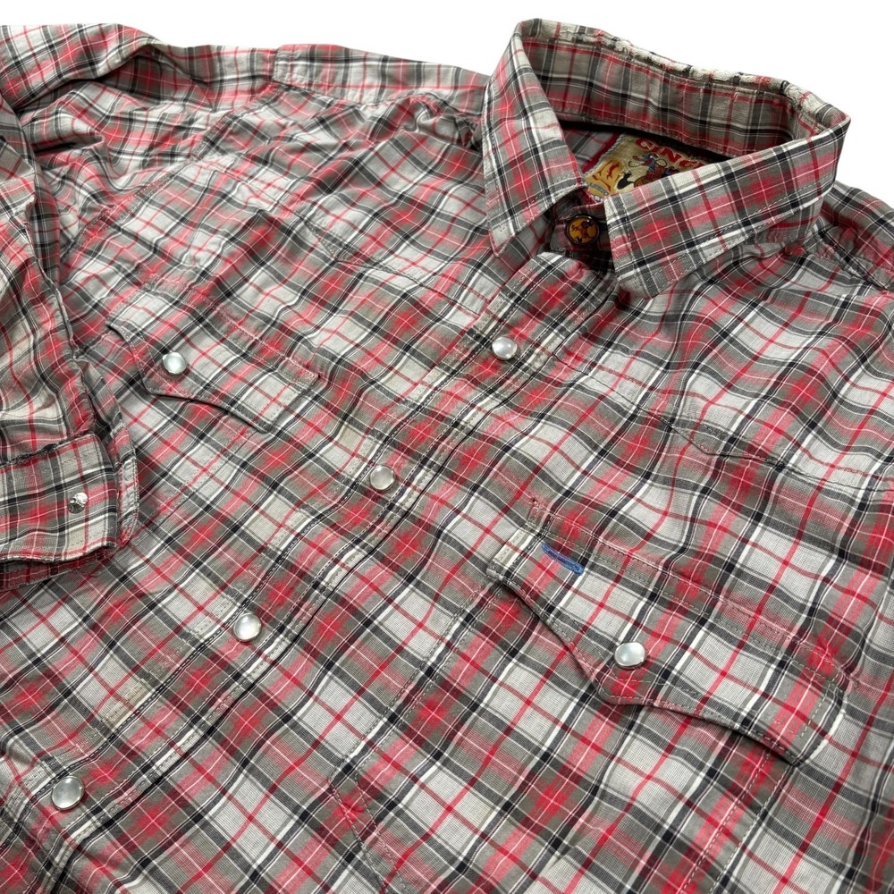 VTG Cinch Red Plaid Button Up Shirt Long Sleeve Western Classic Cowboy Ranch M